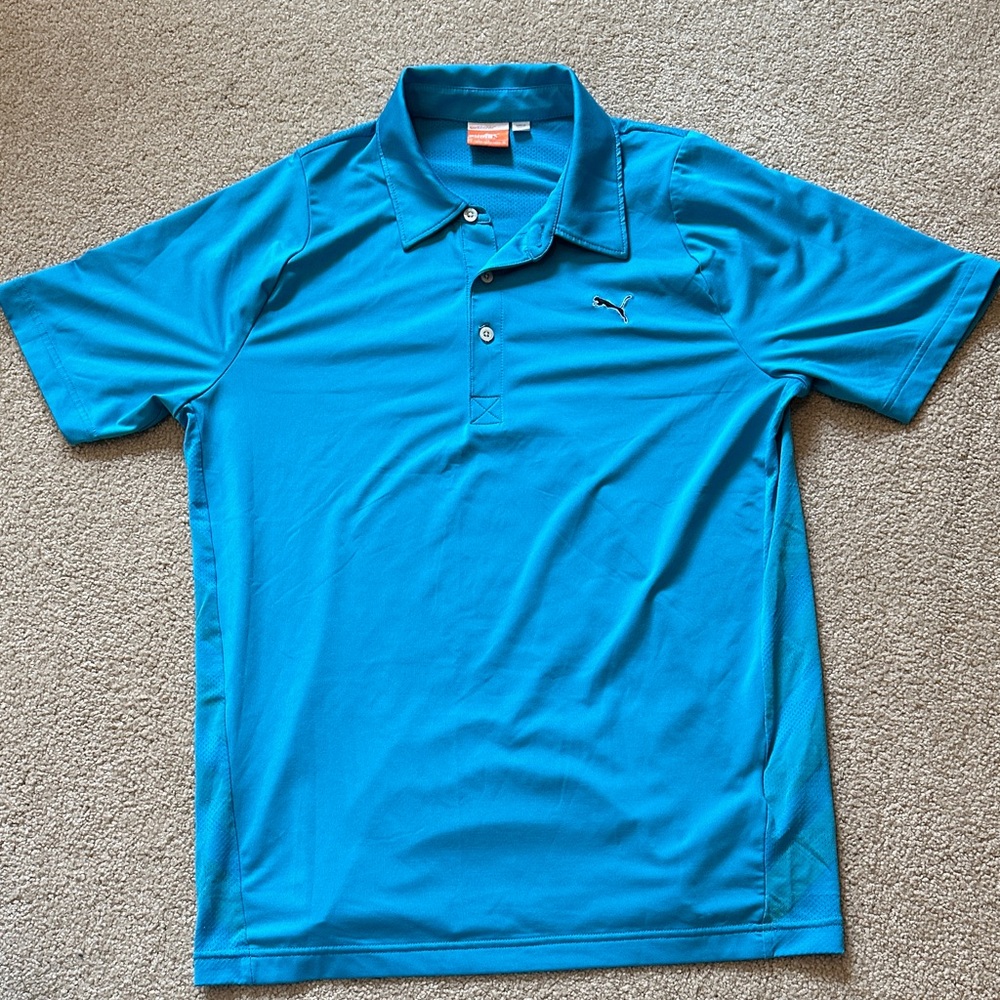 Puma Men's Vibrant Blue Polo Shirt